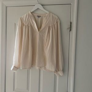Rails Cream V-Neck Blouse
